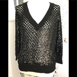 1980’s VINTAGE DESIGNER ANTHONY MUTO BLACK SEQUIN